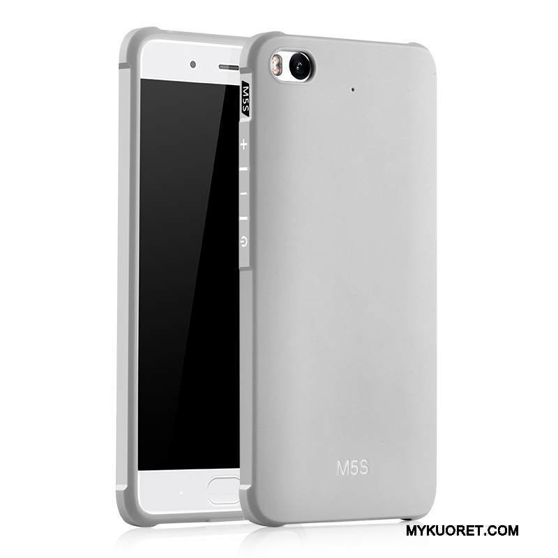 Kuori Mi 5x Pehmeä Neste Pieni Suupaltti, Kotelo Mi 5x Kohokuviointi Pesty Suede Harmaa