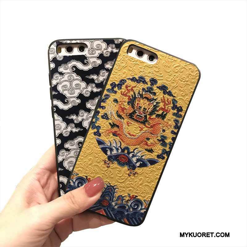 Kuori Mi 6 Laukut Kiinalainen Tyyli Keltainen, Kotelo Mi 6 Silikoni Pieni Puhelimen Kuoret