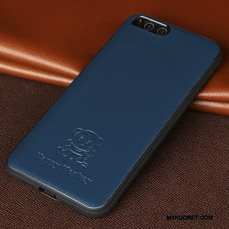 Kuori Mi 6 Nahka Sininen Murtumaton, Kotelo Mi 6 Pehmeä Neste Pieni Puhelimen Kuoret