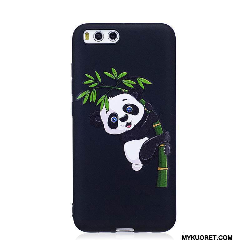 Kuori Mi 6 Pehmeä Neste Musta Puhelimen Kuoret, Kotelo Mi 6 Kohokuviointi Pieni Trendi