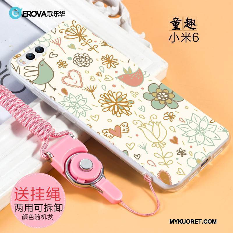 Kuori Mi 6 Pehmeä Neste Puhelimen Kuoret Murtumaton, Kotelo Mi 6 Luova Pieni Persoonallisuus