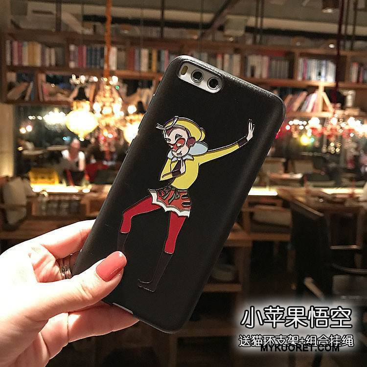 Kuori Mi 6 Silikoni Musta Pieni, Kotelo Mi 6 Pehmeä Neste Puhelimen Kuoret Pesty Suede