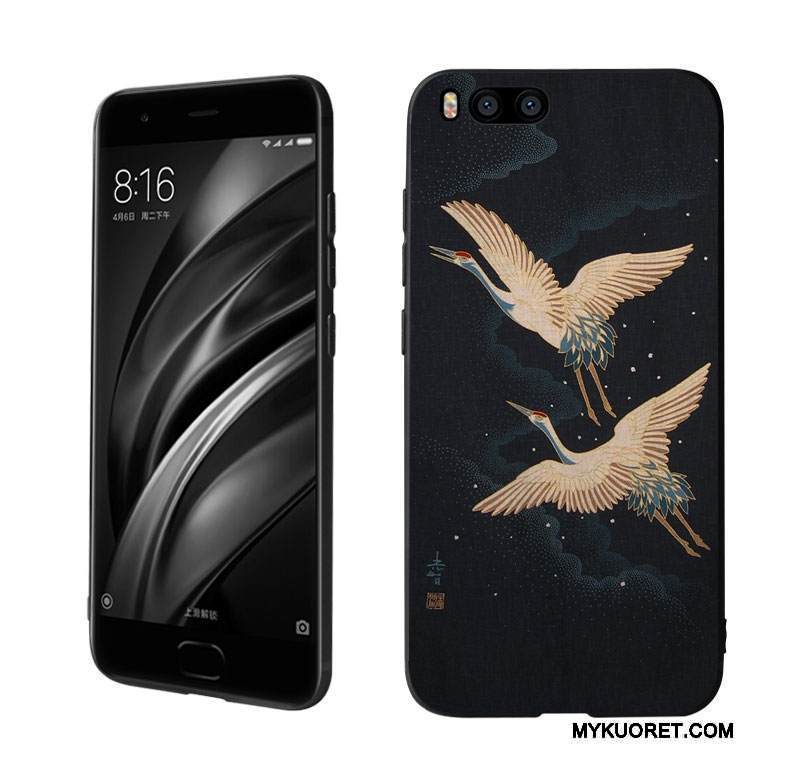 Kuori Mi 6 Vuosikerta Japanilainen Nosturi, Kotelo Mi 6 Silikoni Puhelimen Kuoret Taide