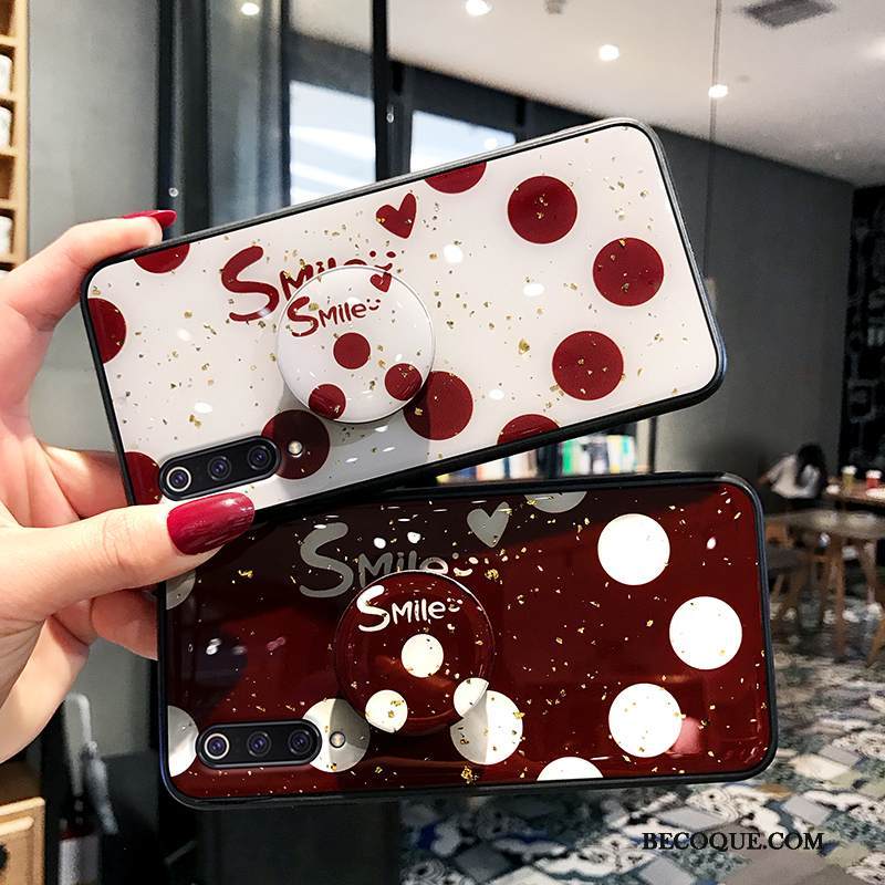 Kuori Mi 9 Lite Silikoni Aaltopiste Net Red, Kotelo Mi 9 Lite Laukut Murtumaton Nuoret