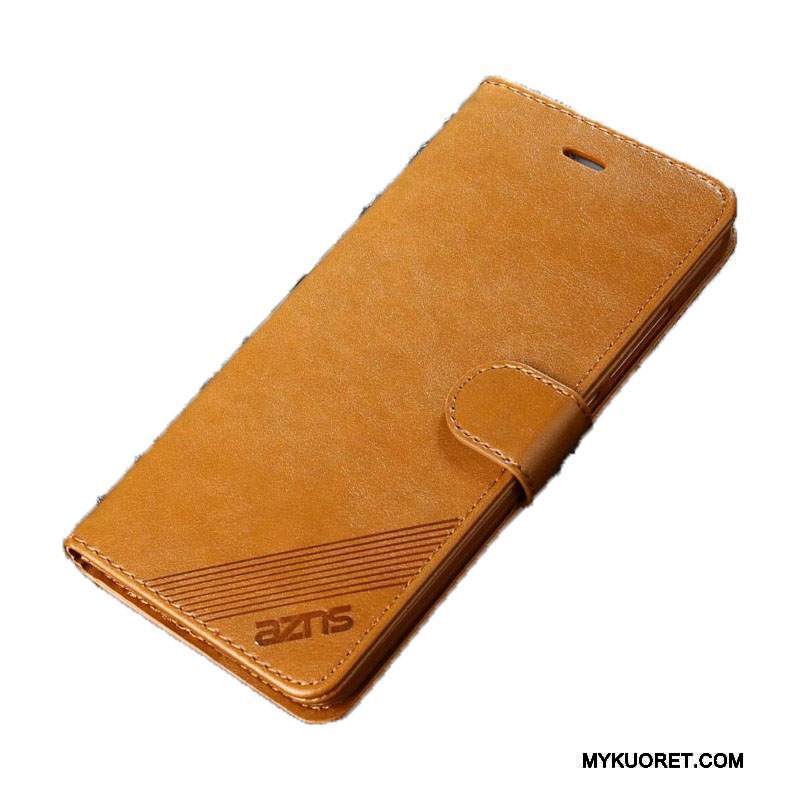 Kuori Mi Max 2 Laukut Pieni Murtumaton, Kotelo Mi Max 2 Nahka Keltainen Puhelimen Kuoret