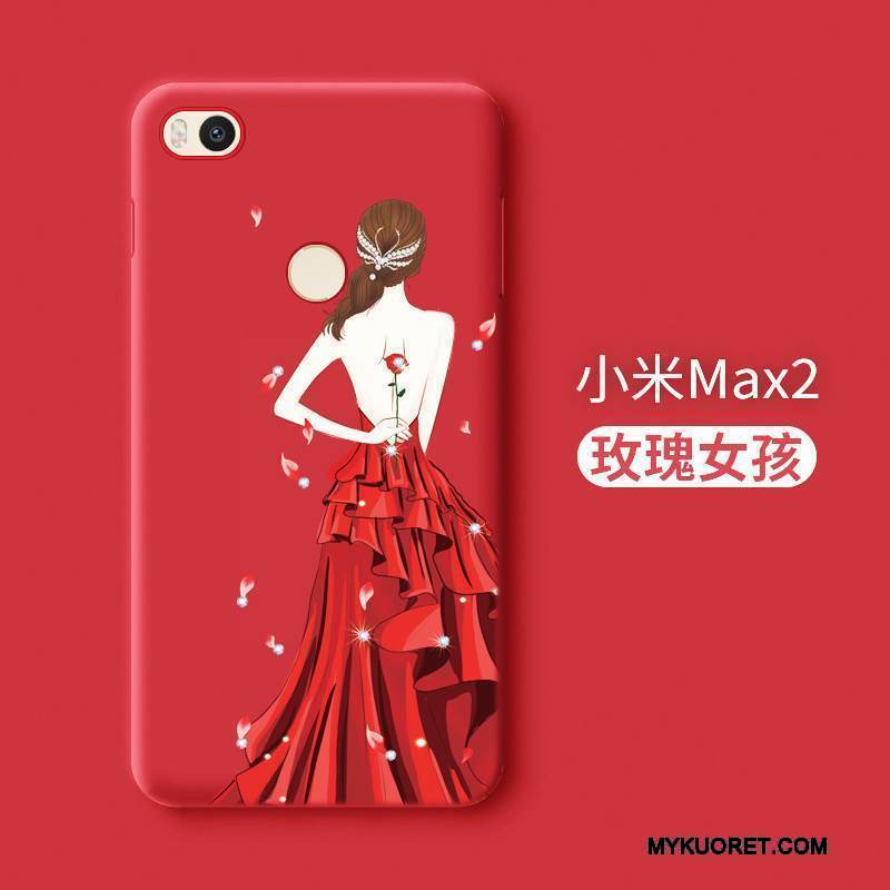 Kuori Mi Max 2 Laukut Puhelimen Kuoret Punainen, Kotelo Mi Max 2 Suojaus Murtumaton Pieni