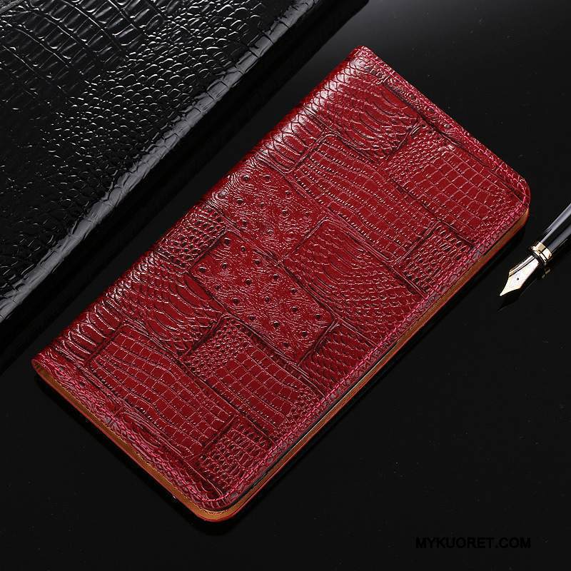 Kuori Mi Max 2 Nahka Viini Punainen Murtumaton, Kotelo Mi Max 2 Kuoret Kulta Pieni