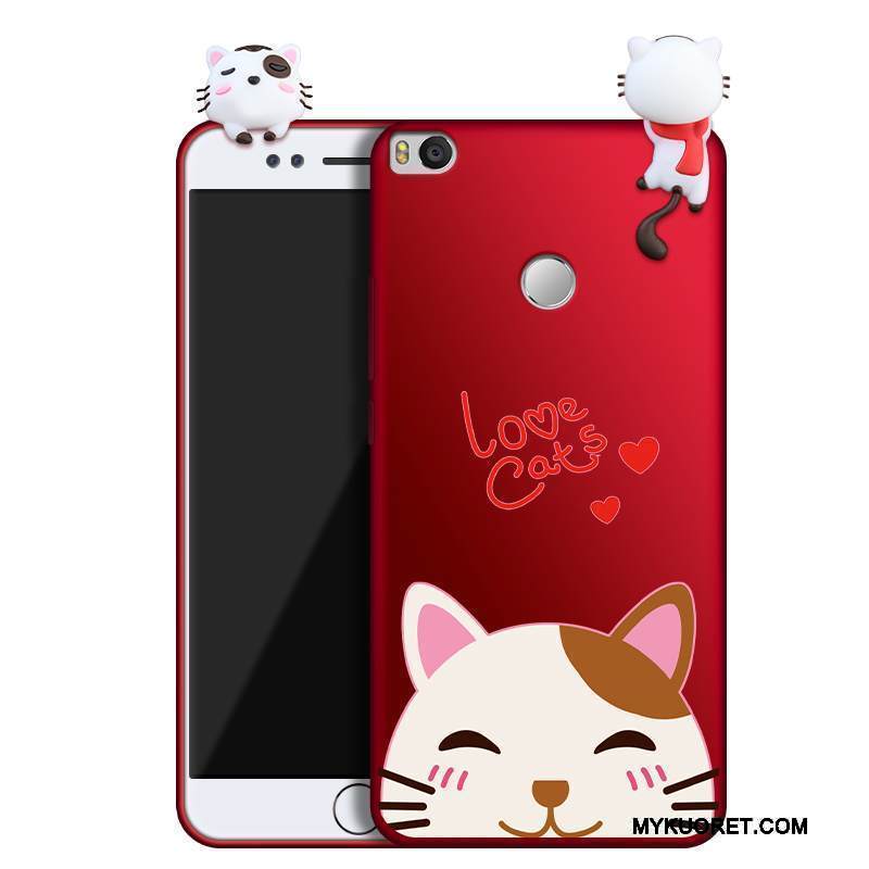 Kuori Mi Max 2 Silikoni Murtumaton Puhelimen Kuoret, Kotelo Mi Max 2 Luova Punainen Pieni