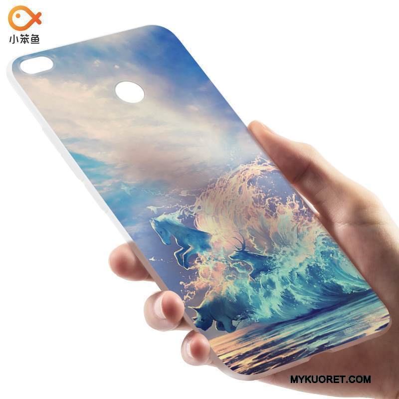 Kuori Mi Max 2 Silikoni Persoonallisuus Sininen, Kotelo Mi Max 2 Laukut Trendi Puhelimen Kuoret