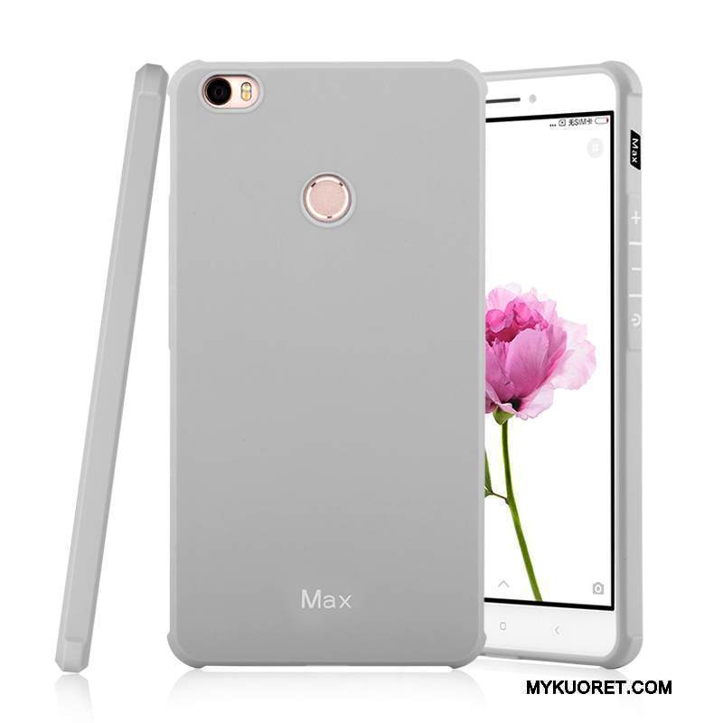 Kuori Mi Max 2 Suojaus Pesty Suede Harmaa, Kotelo Mi Max 2 Silikoni Puhelimen Kuoret Murtumaton