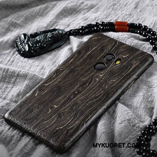 Kuori Mi Mix 2 Puu Musta Puhelimen Kuoret, Kotelo Mi Mix 2 Massiivipuu Ultra Ohut