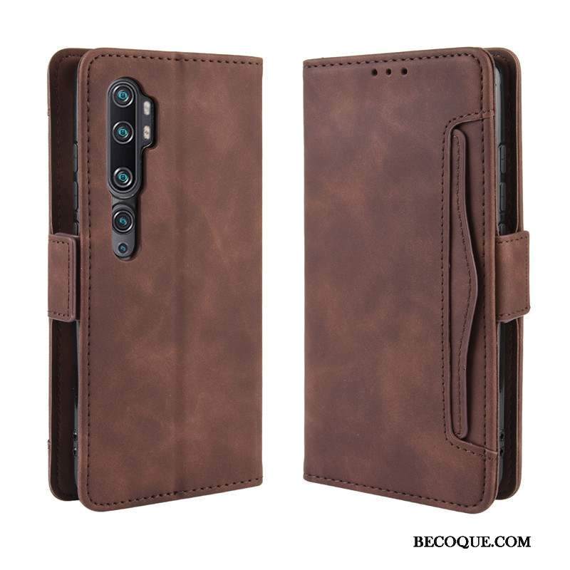 Kuori Mi Note 10 Nahka Puhelimen Kuoret Pieni, Kotelo Mi Note 10 Kuoret Kortti