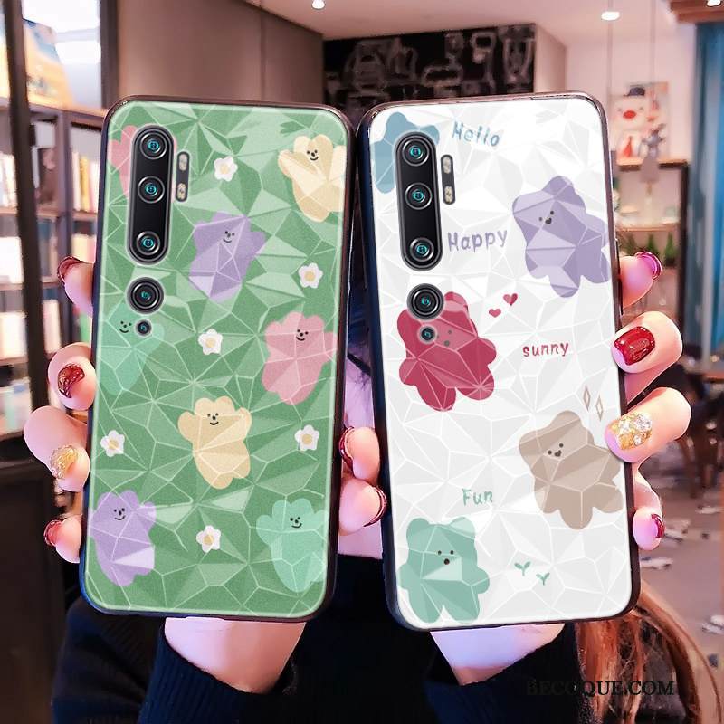 Kuori Mi Note 10 Suojaus Pieni Timantti, Kotelo Mi Note 10 Vihreä Puhelimen Kuoret