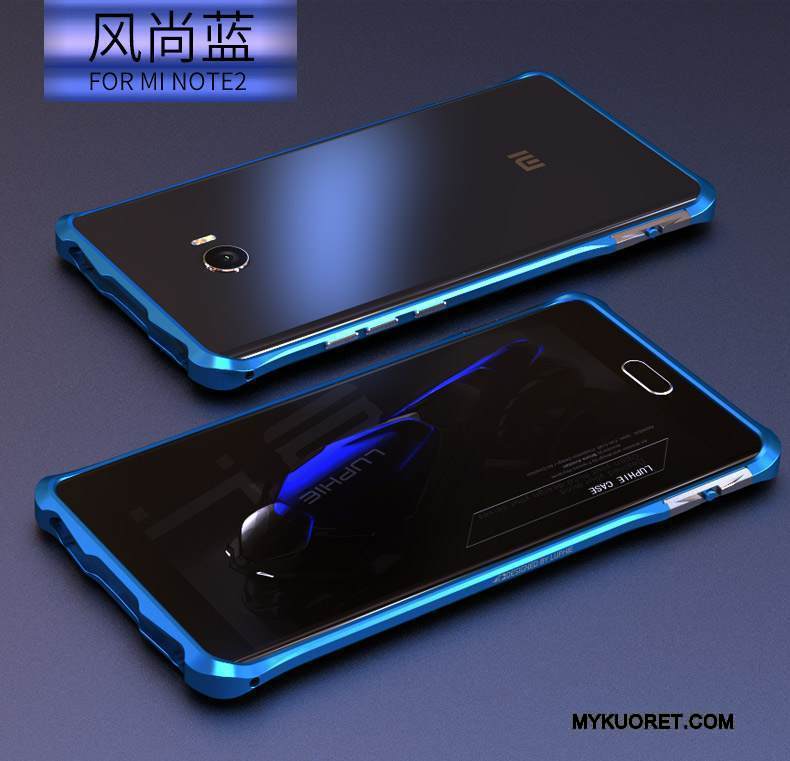 Kuori Mi Note 2 Metalli Pieni Sininen, Kotelo Mi Note 2 Suojaus Puhelimen Kuoret Kehys