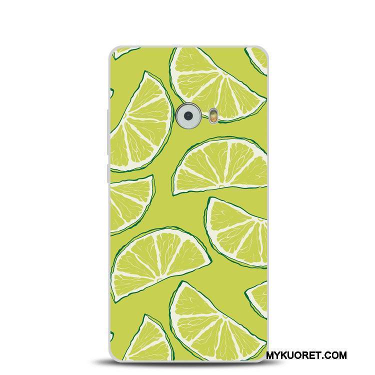 Kuori Mi Note 2 Pehmeä Neste Kustannukset Puhelimen Kuoret, Kotelo Mi Note 2 Kohokuviointi Vihreä Sitruuna