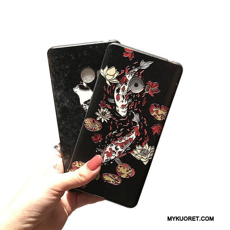 Kuori Mi Note 2 Silikoni Pieni Tuuli, Kotelo Mi Note 2 Pehmeä Neste Musta Pesty Suede