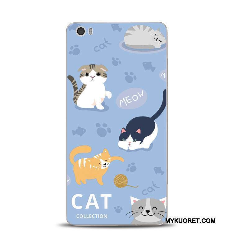 Kuori Mi Note Kohokuviointi Puhelimen Kuoret Vaaleansininen, Kotelo Mi Note Silikoni Pieni Rengas