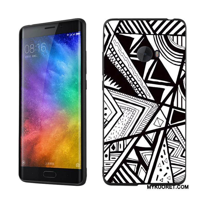 Kuori Mi Note Laukut Valkoinen Musta, Kotelo Mi Note Silikoni Yksinkertainen Toteemi