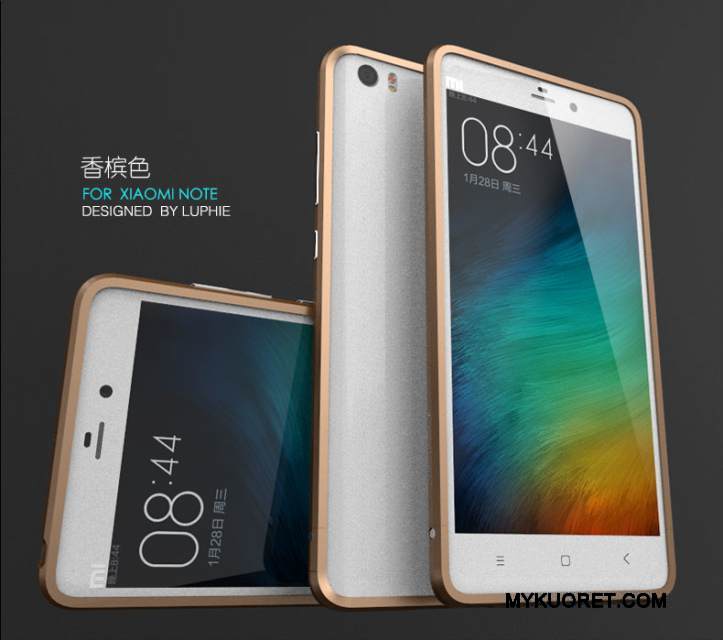 Kuori Mi Note Metalli Kulta Uusi, Kotelo Mi Note Suojaus Kova Pieni