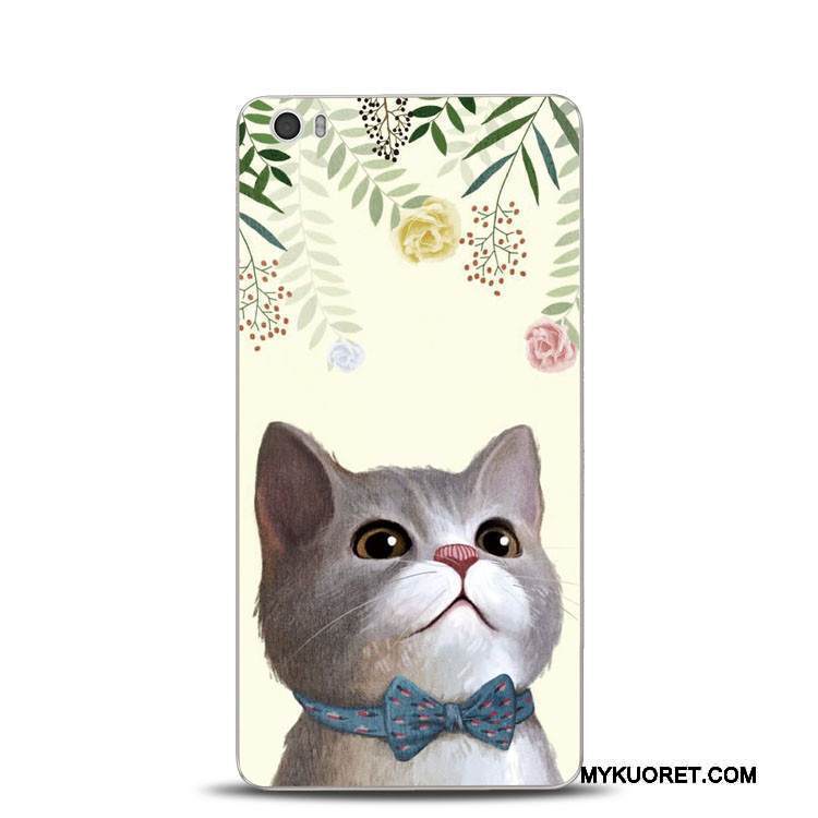 Kuori Mi Note Tuki Pieni Puhelimen Kuoret, Kotelo Mi Note Kohokuviointi Kukka Kissa