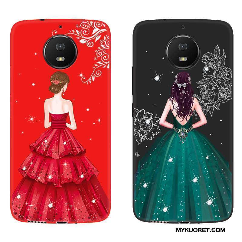 Kuori Moto G5s Plus Laukut Persoonallisuus Puhelimen Kuoret, Kotelo Moto G5s Plus Pehmeä Neste Punainen Murtumaton