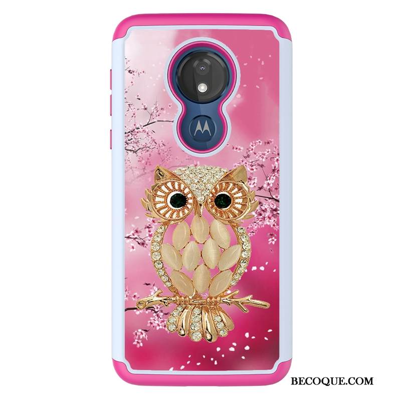 Kuori Moto G7 Power Maalaus Kukkakuvio Punainen, Kotelo Moto G7 Power Sarjakuva Murtumaton Puhelimen Kuoret