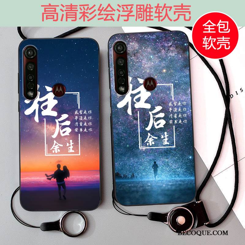 Kuori Moto G8 Plus Silikoni Persoonallisuus Puhelimen Kuoret, Kotelo Moto G8 Plus Pehmeä Neste Yksinkertainen Murtumaton