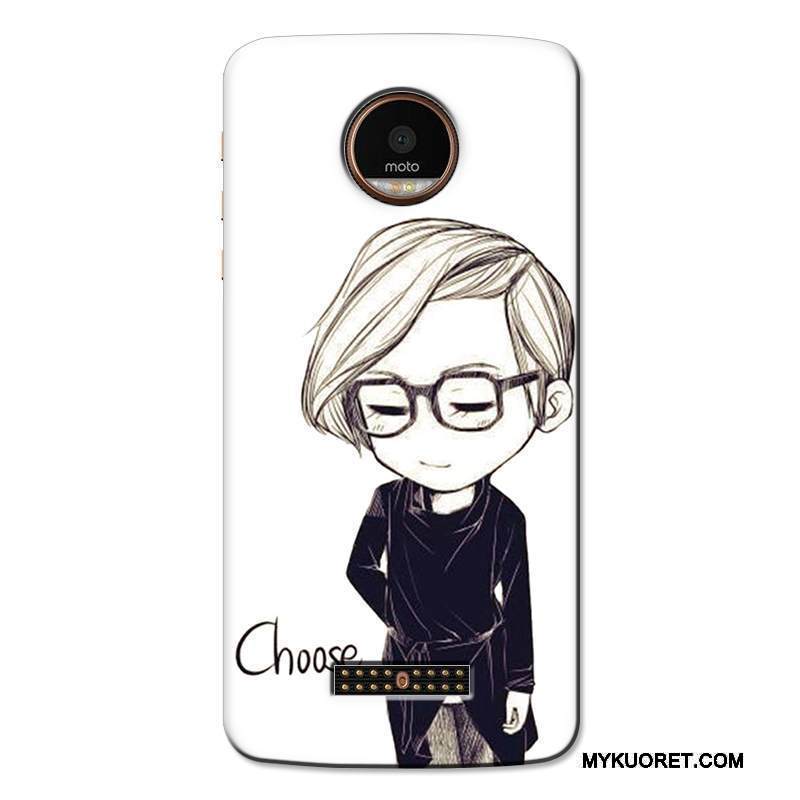 Kuori Moto X4 Pehmeä Neste Läpinäkyvä Valkoinen, Kotelo Moto X4 Sarjakuva