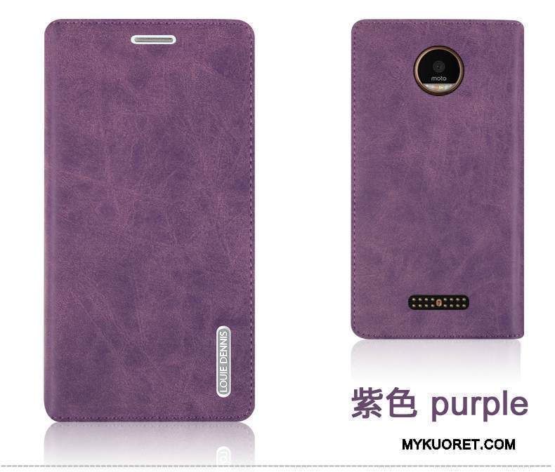 Kuori Moto Z Kuoret Violetti Murtumaton, Kotelo Moto Z Nahka