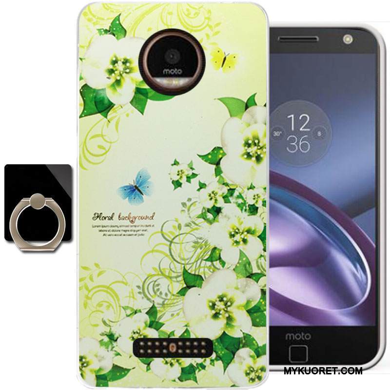 Kuori Moto Z Pehmeä Neste Vihreä Persoonallisuus, Kotelo Moto Z Maalaus Murtumaton Puhelimen Kuoret