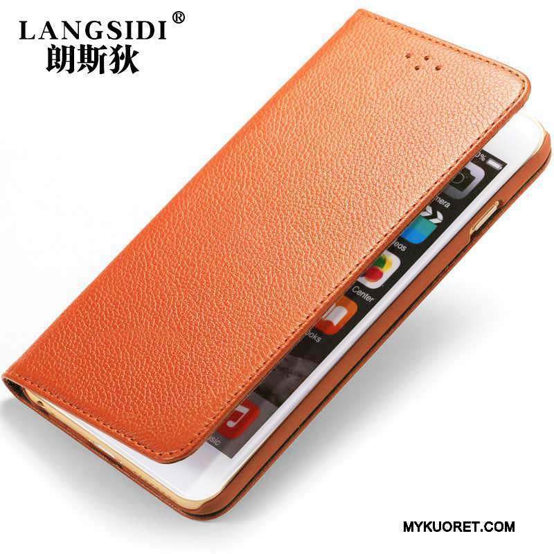 Kuori Moto Z Play Nahka Murtumaton Oranssi, Kotelo Moto Z Play Kuoret Muokata Puhelimen Kuoret