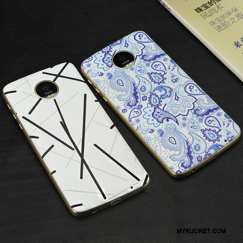 Kuori Moto Z Sininen Valkoinen, Kotelo Moto Z Puhelimen Kuoret Takakansi