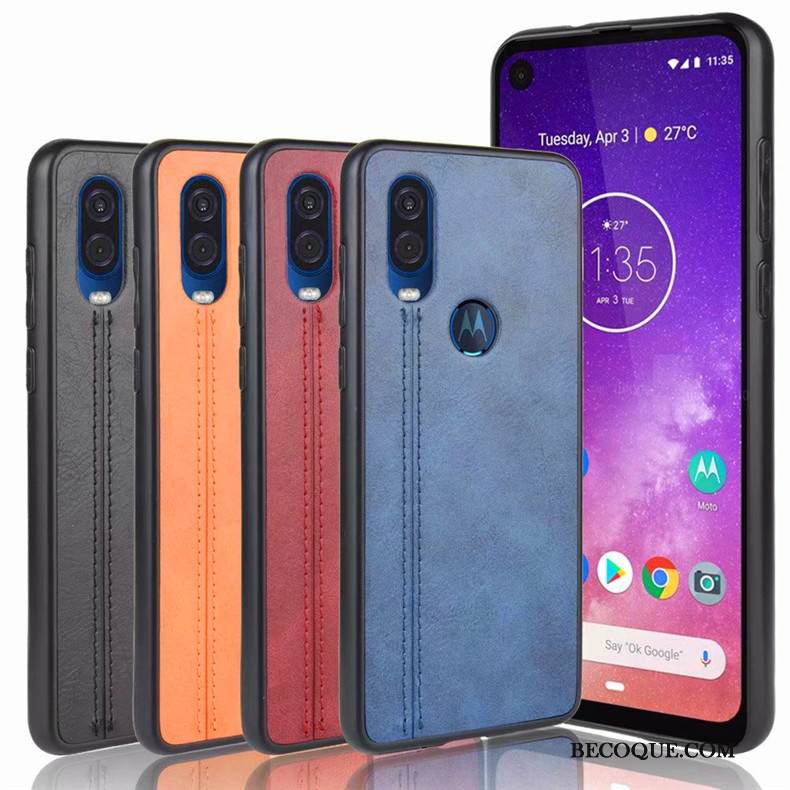 Kuori Motorola One Vision Laukut Murtumaton Sininen, Kotelo Motorola One Vision Suojaus Puhelimen Kuoret