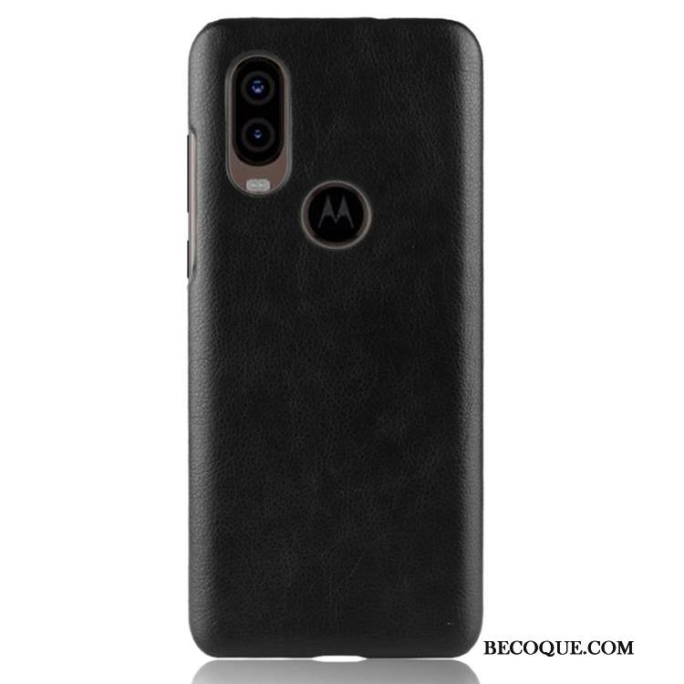 Kuori Motorola One Vision Laukut Musta Murtumaton, Kotelo Motorola One Vision Nahka Persoonallisuus Puhelimen Kuoret