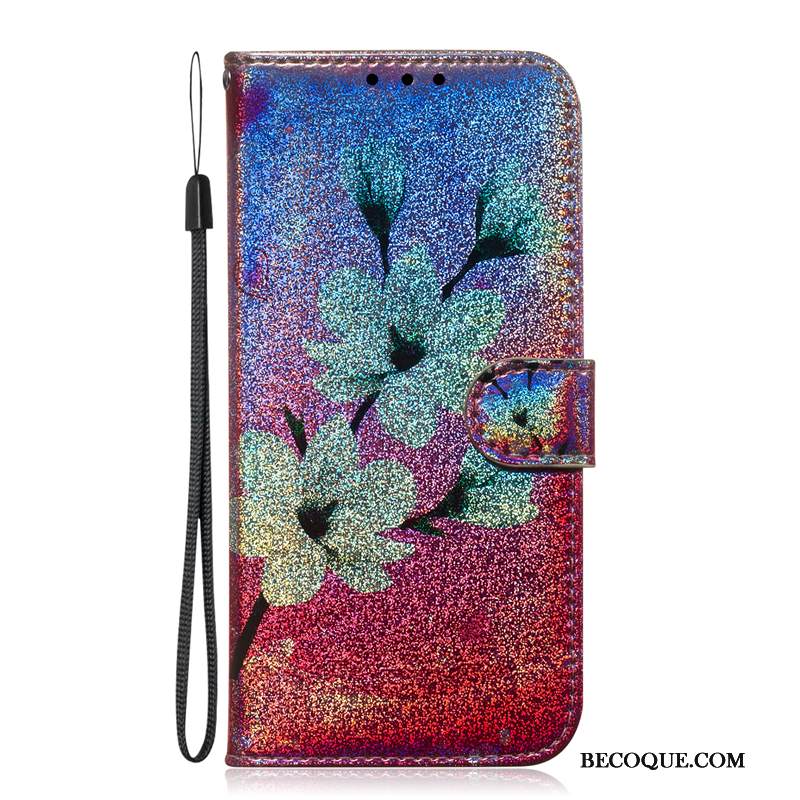 Kuori Nokia 3.1 Plus Kuoret Murtumaton Puhelimen Kuoret, Kotelo Nokia 3.1 Plus Nahka Kukka Punainen