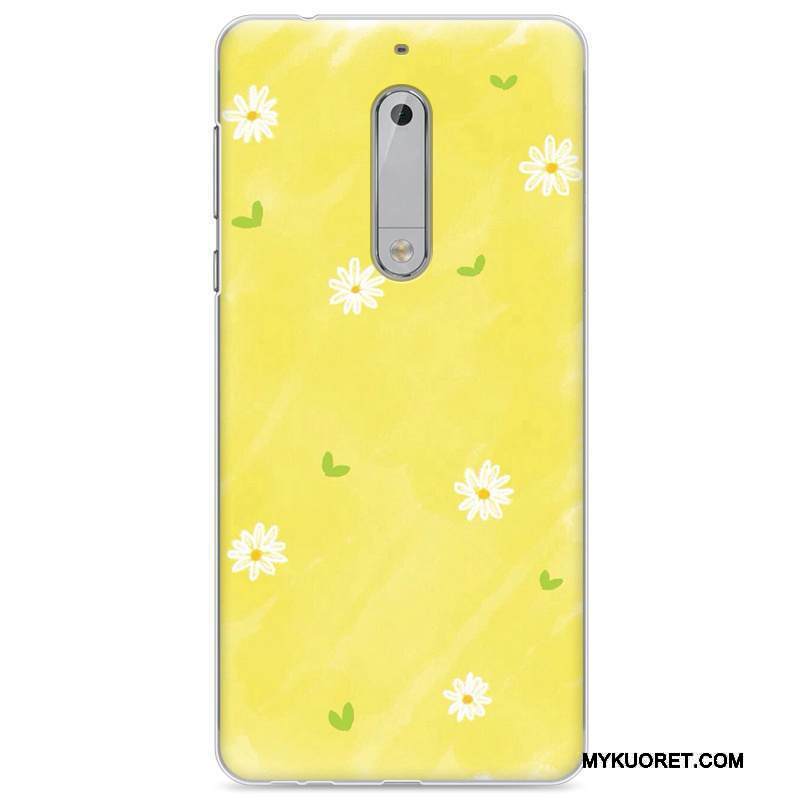 Kuori Nokia 5 Pehmeä Neste Keltainen Murtumaton, Kotelo Nokia 5 Vuosikerta Puhelimen Kuoret