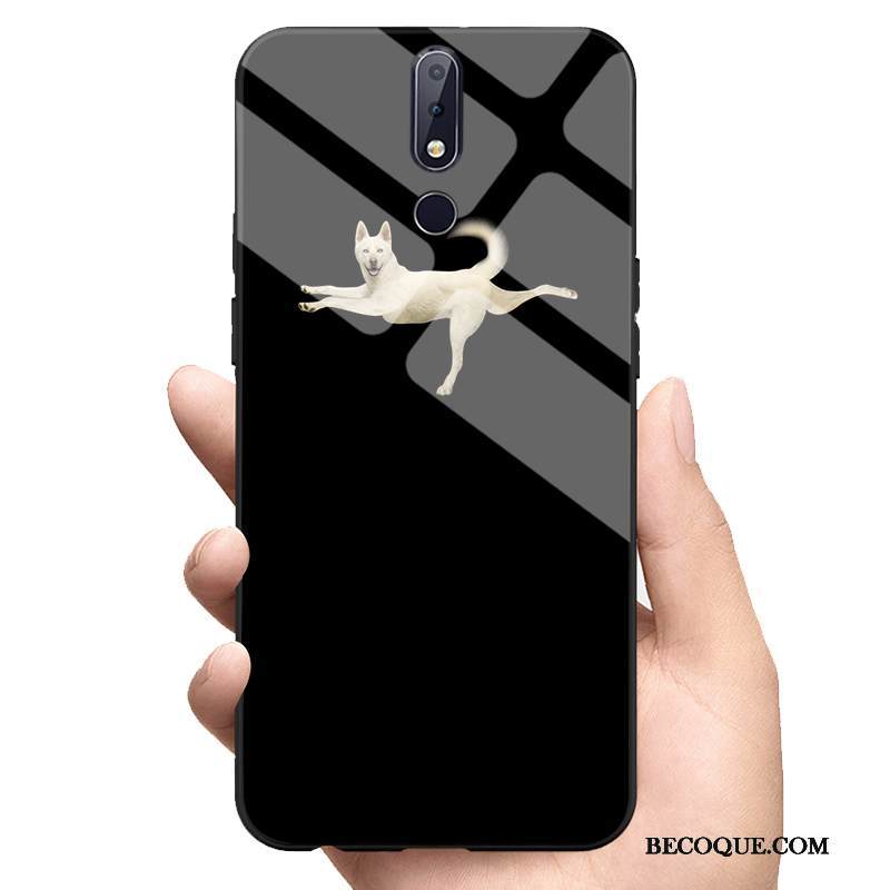 Kuori Nokia 7.1 Kirkas Puhelimen Kuoret, Kotelo Nokia 7.1 Lasi Koira