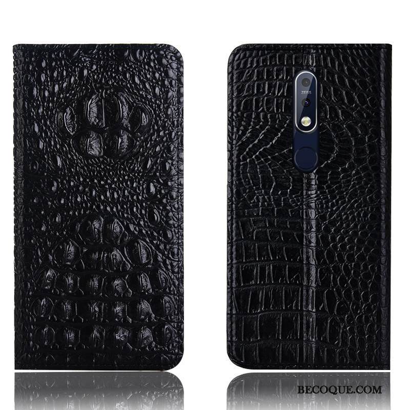 Kuori Nokia 7.1 Kuoret Puhelimen Kuoret Krokotiili, Kotelo Nokia 7.1 Laukut Musta