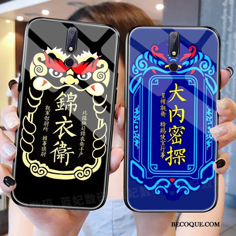 Kuori Nokia 7.1 L Kirkas, Kotelo Nokia 7.1 Puhelimen Kuoret Lasi