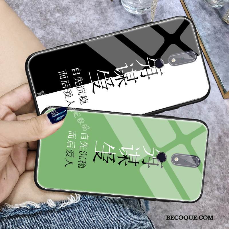 Kuori Nokia 7.1 Lasi Puhelimen Kuoret, Kotelo Nokia 7.1 Kirkas Peili