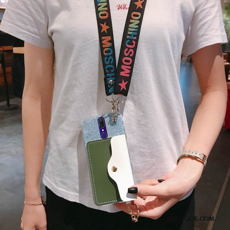 Kuori Nokia 7.1 Laukut Puhelimen Kuoret Vihreä, Kotelo Nokia 7.1 Salkku Net Red Pu