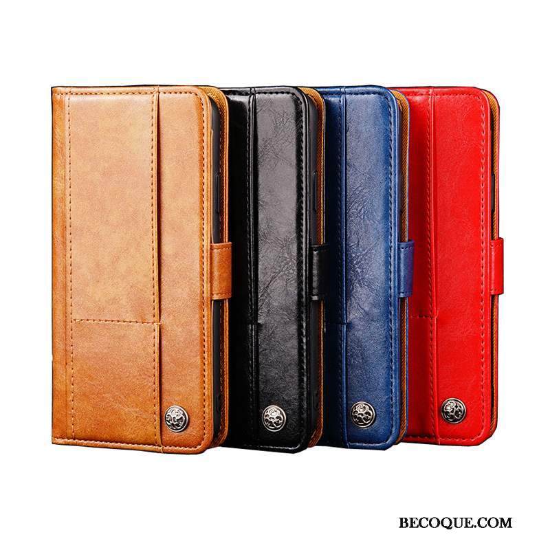 Kuori Nokia 7.1 Nahka Punainen, Kotelo Nokia 7.1 Salkku