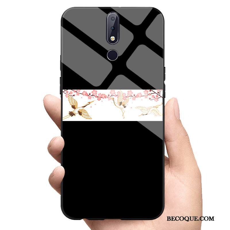 Kuori Nokia 7.1 Nosturi Puhelimen Kuoret, Kotelo Nokia 7.1 Kirkas Lasi