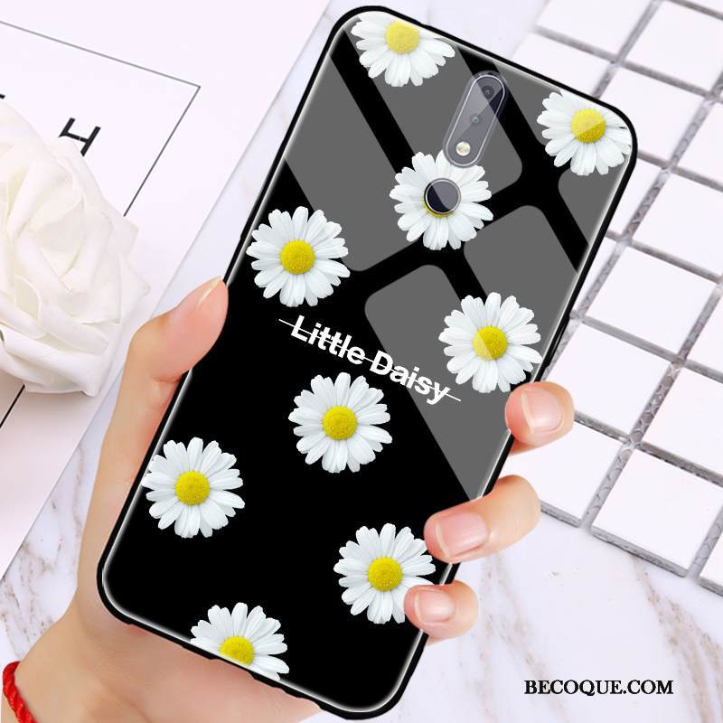 Kuori Nokia 7.1 Puhelimen Kuoret Lasi, Kotelo Nokia 7.1 Kirkas Päivänkakkara