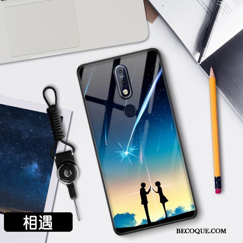 Kuori Nokia 7.1 Suojaus Vaalean Tuuli, Kotelo Nokia 7.1 Net Red Puhelimen Kuoret