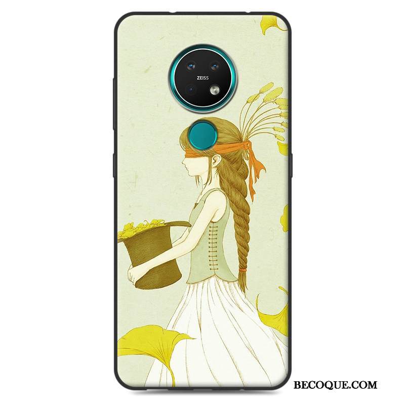 Kuori Nokia 7.2 Silikoni Kustannukset Vihreä, Kotelo Nokia 7.2 Suojaus Murtumaton Pesty Suede