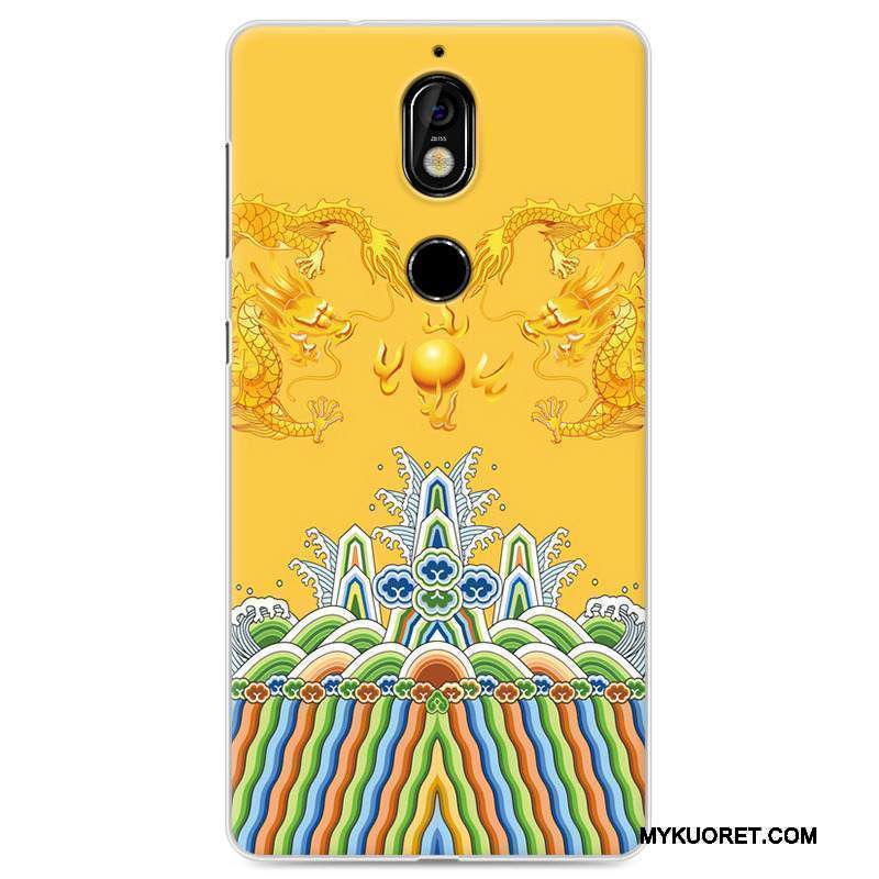Kuori Nokia 7 Pehmeä Neste Murtumaton Rakastunut, Kotelo Nokia 7 Maalaus Trendi Keltainen
