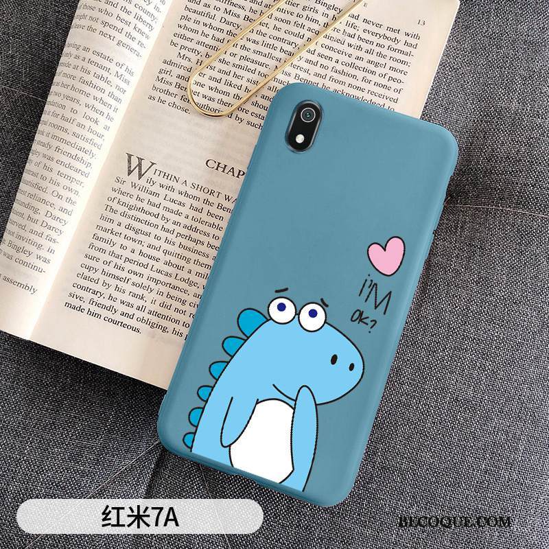 Kuori Redmi 7a Sarjakuva Lohikäärme Ohut, Kotelo Redmi 7a Silikoni Pesty Suede Punainen