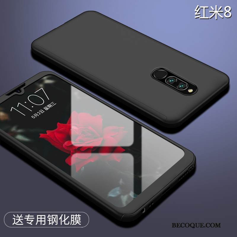 Kuori Redmi 8 Laukut Kova Punainen, Kotelo Redmi 8 Suojaus Puhelimen Kuoret Pesty Suede