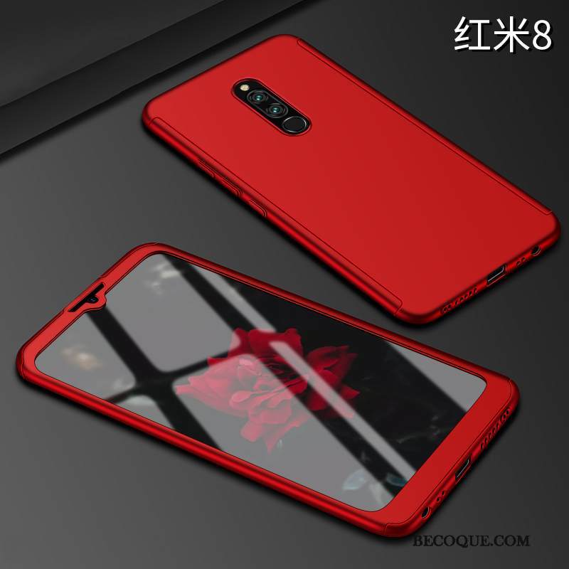 Kuori Redmi 8 Laukut Puhelimen Kuoret Punainen, Kotelo Redmi 8 Suojaus Murtumaton Pesty Suede